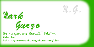 mark gurzo business card